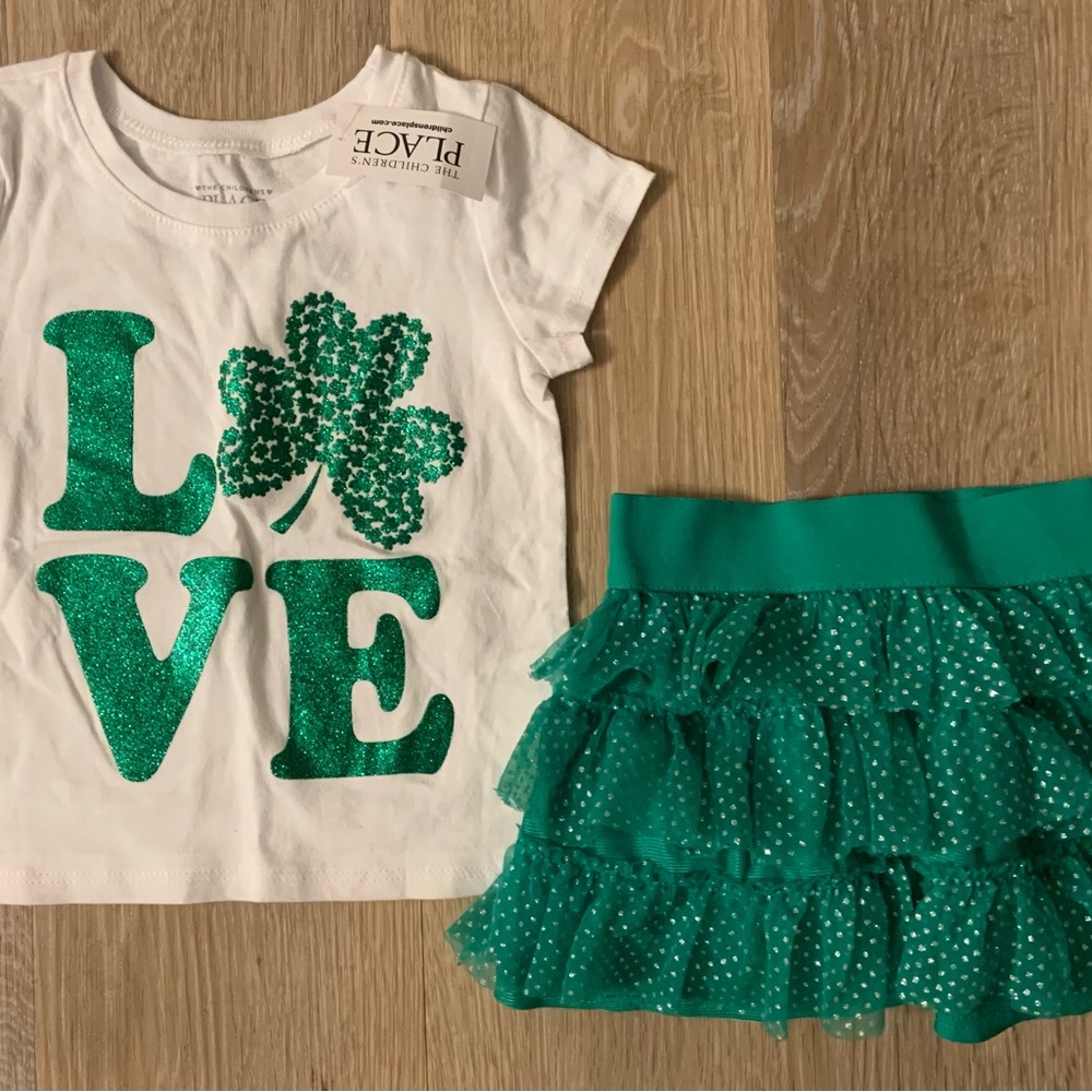 The Children's Place Size 18-24 M Top With Size 18 M Tutu Skirt ( unbranded)